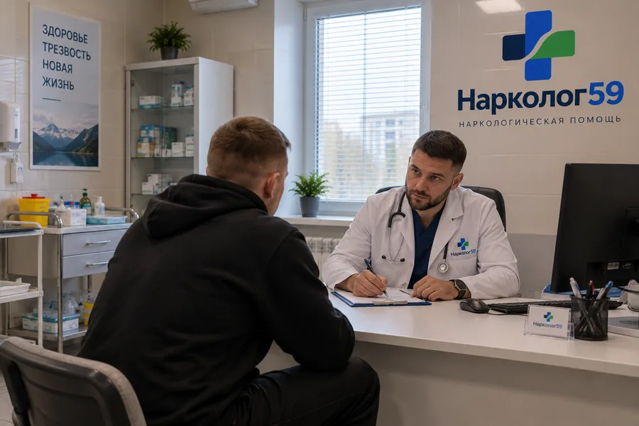 Приём нарколога в клинике «Нарколог59»